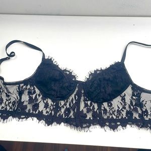 La Perla black laced bra/top 34c